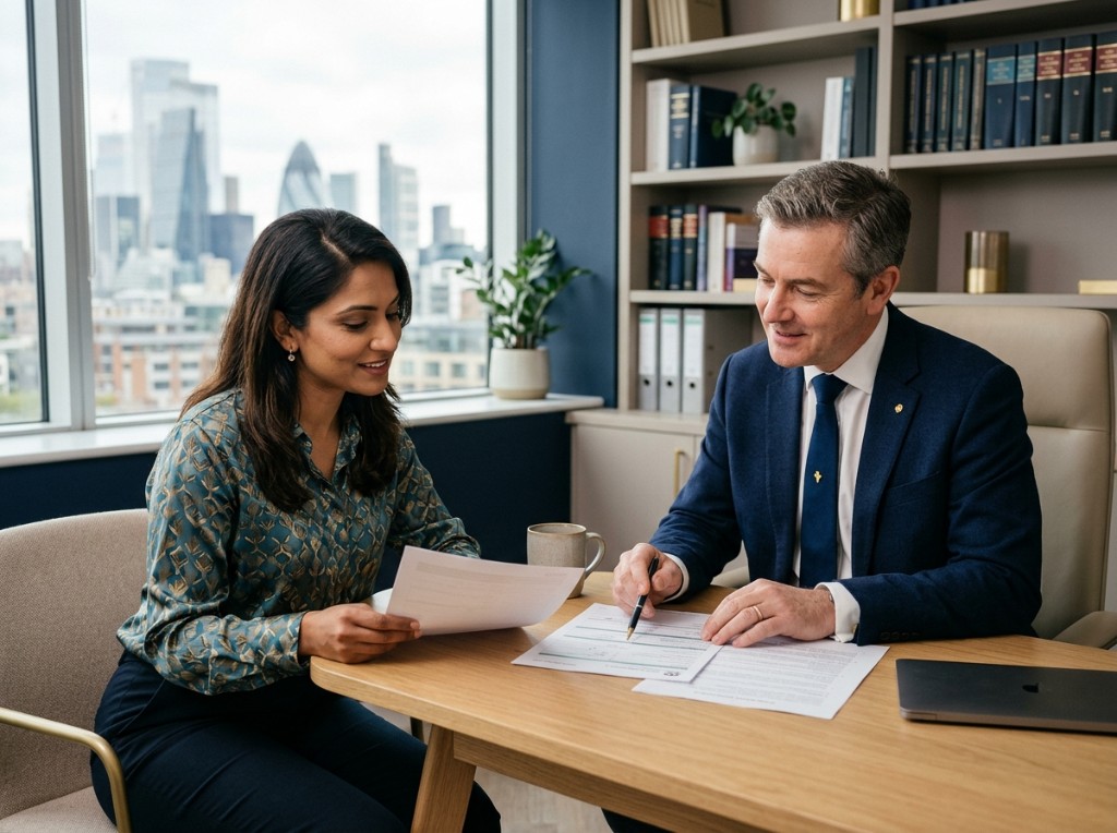 A2 Solicitors advisors reviewing a case together